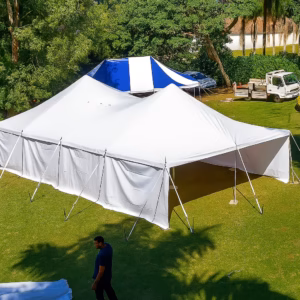 Peg and Pole Saddle Back Tent – 6M x 9M